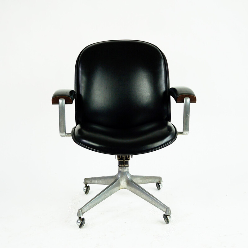 Vintage rosewood office chair by Ico Parisi for Mim Roma, Italy 1950