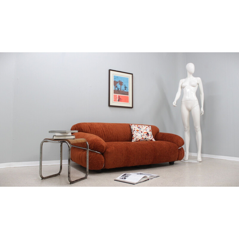 Vintage Sesann 2-seater sofa by Gianfranco Frattini for Cassina, 1970s