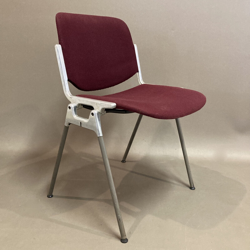 Chaise vintage en aluminium et métal de Giancarlo Piretti pour Castelli, 1960