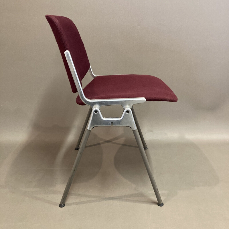 Cadeira Vintage em alumínio e metal de Giancarlo Piretti para Castelli, 1960