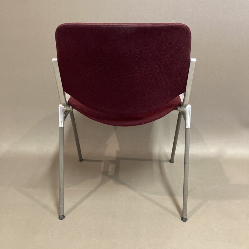Vintage stoel in aluminium en metaal van Giancarlo Piretti voor Castelli, 1960