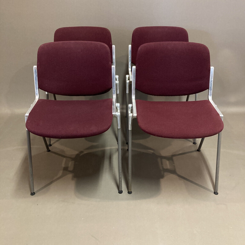 Vintage-Stuhl aus Aluminium und Metall von Giancarlo Piretti für Castelli, 1960