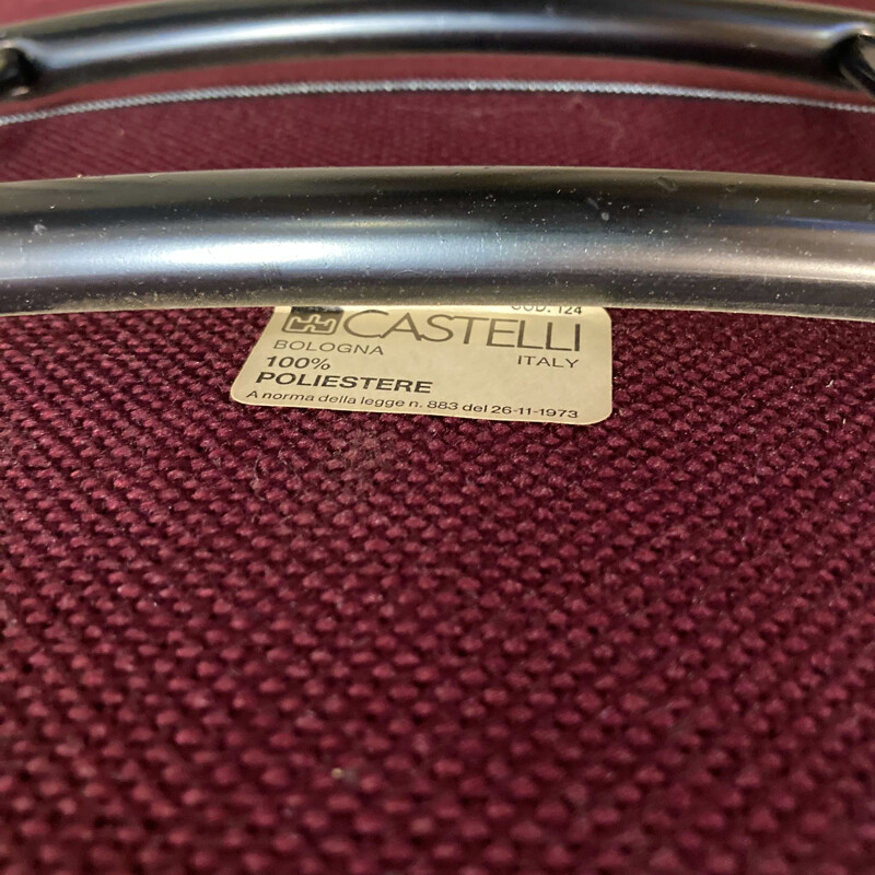 Chaise vintage en aluminium et métal de Giancarlo Piretti pour Castelli, 1960