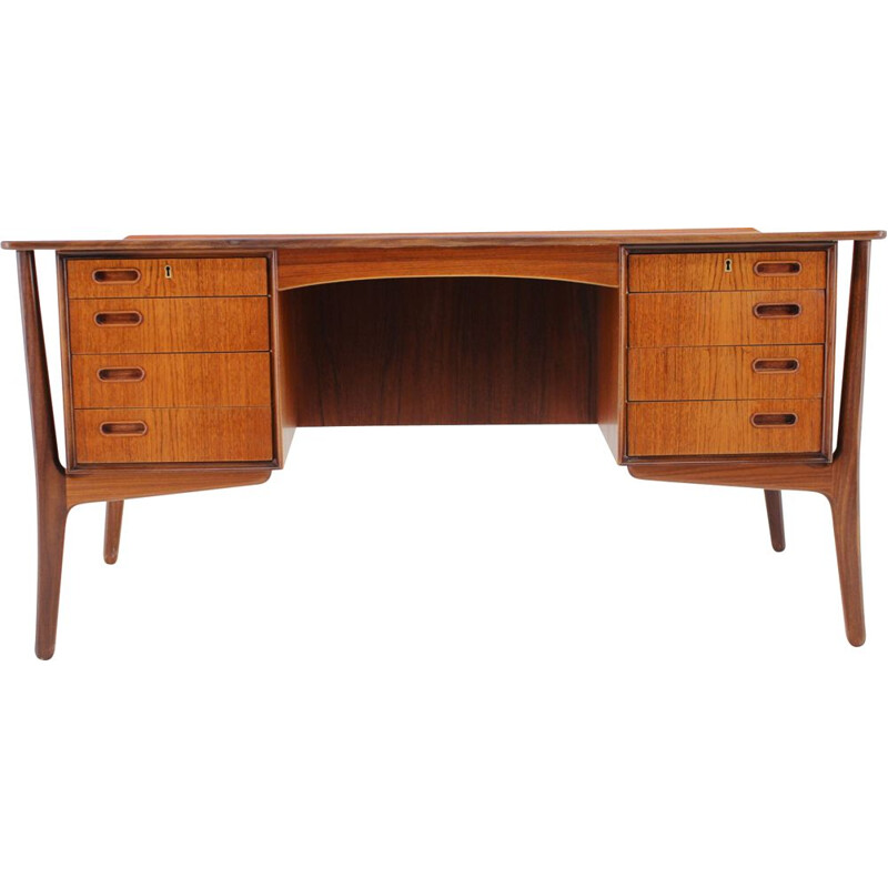 Vintage teak desk by Svend Åge Madsen for H.P. Hansen Hansen, Denmark 1960