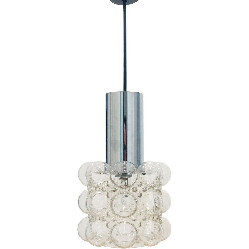 Mid-century bubble glass pendant lamp by Helena Tynell for Limburg, Germany 1960s