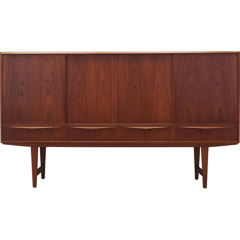 Teak vintage Danish highboard by E.W. Bach, 1960s