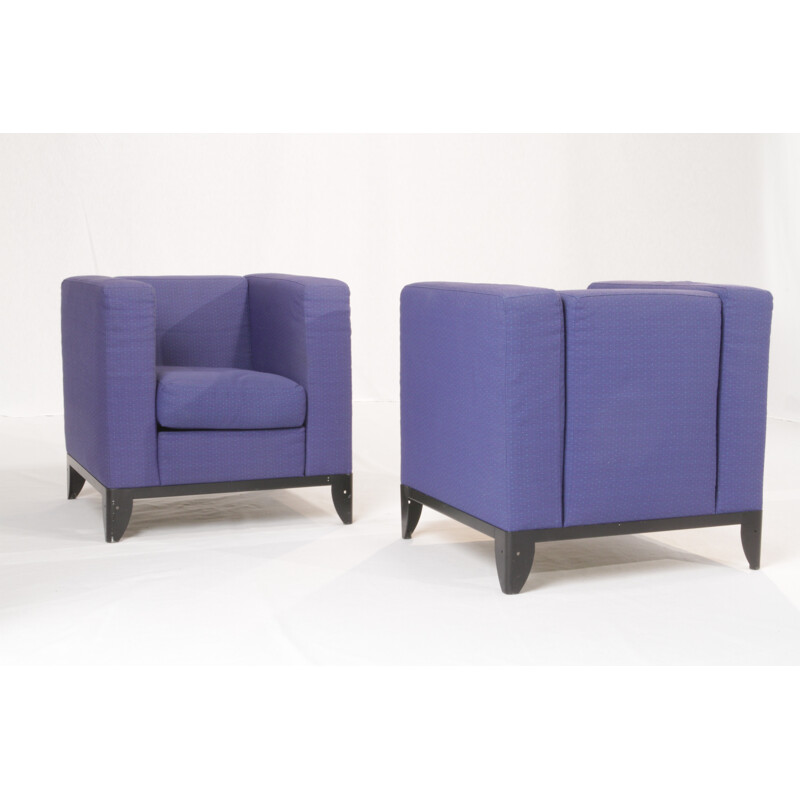 Pair of blue armchairs - 1970s