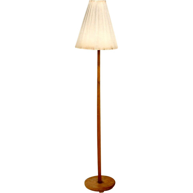 Vintage-Stehlampe aus Eiche, Schweden 1960