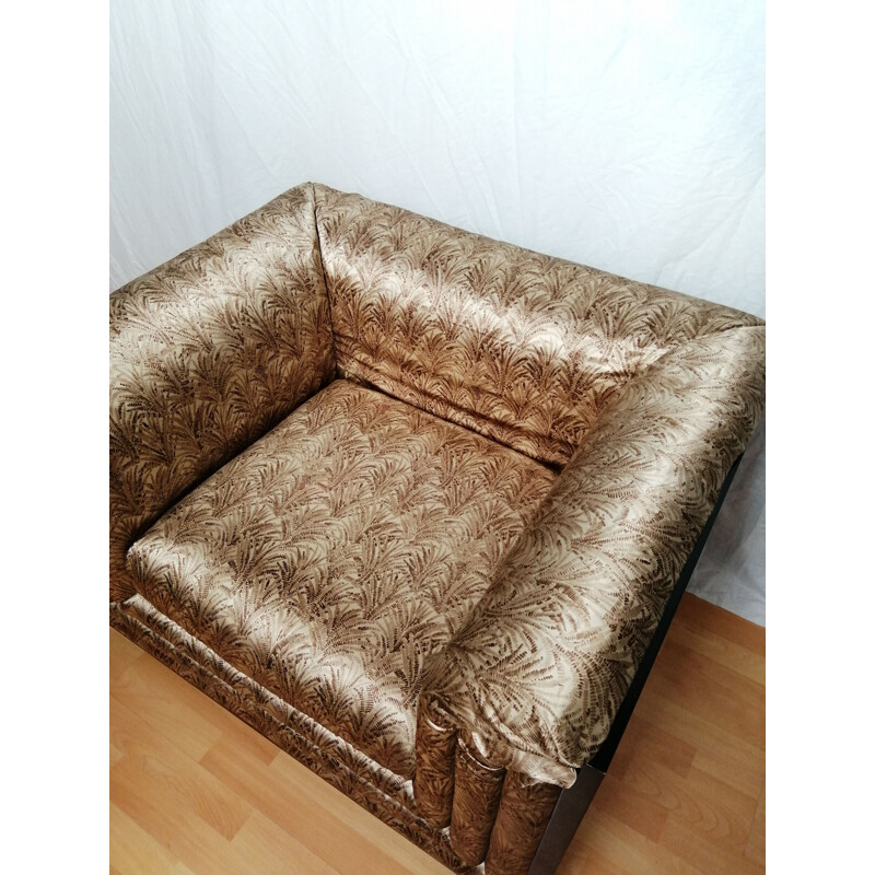 Vintage silk armchair by Pierre Cardin, 1970s-1980s
