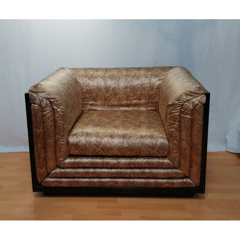 Vintage silk armchair by Pierre Cardin, 1970s-1980s