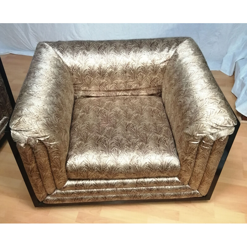 Vintage zijden fauteuil van Pierre Cardin, 1970-1980