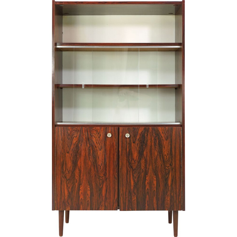 Vintage rosewood display cabinet, 1950-1960