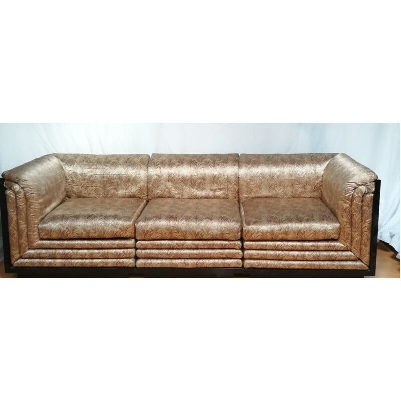 Vintage zijden modulaire sofa van Pierre Cardin, 1970-1980