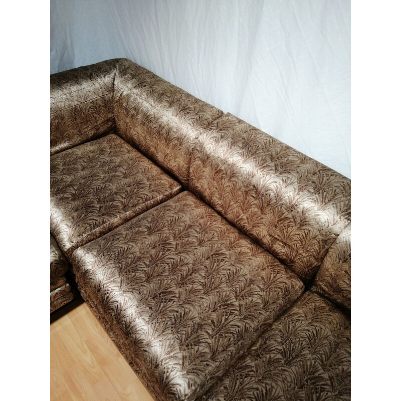 Vintage zijden modulaire sofa van Pierre Cardin, 1970-1980