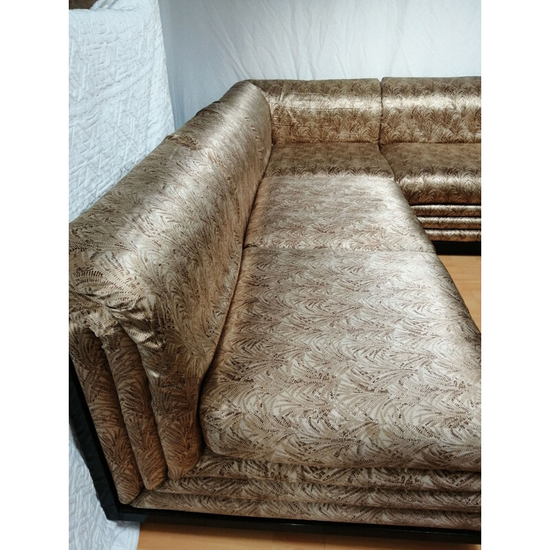 Vintage silk modular sofa by Pierre Cardin, 1970-1980s