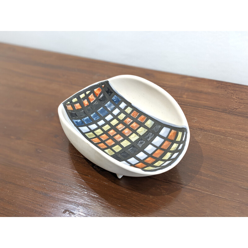 Vintage glazed ceramic bowl by Roger Capron, 1950s