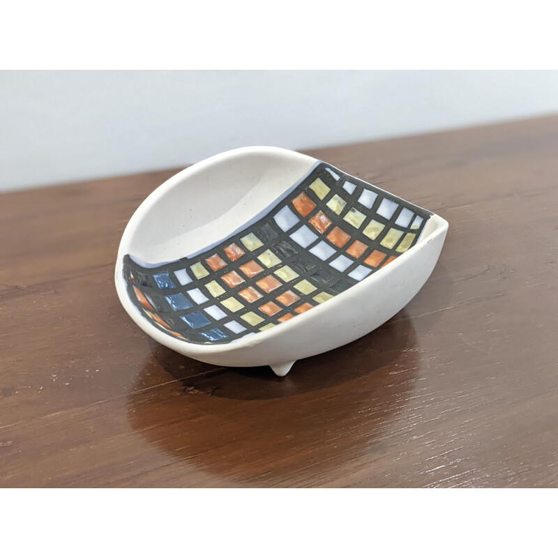 Vintage glazed ceramic bowl by Roger Capron, 1950s