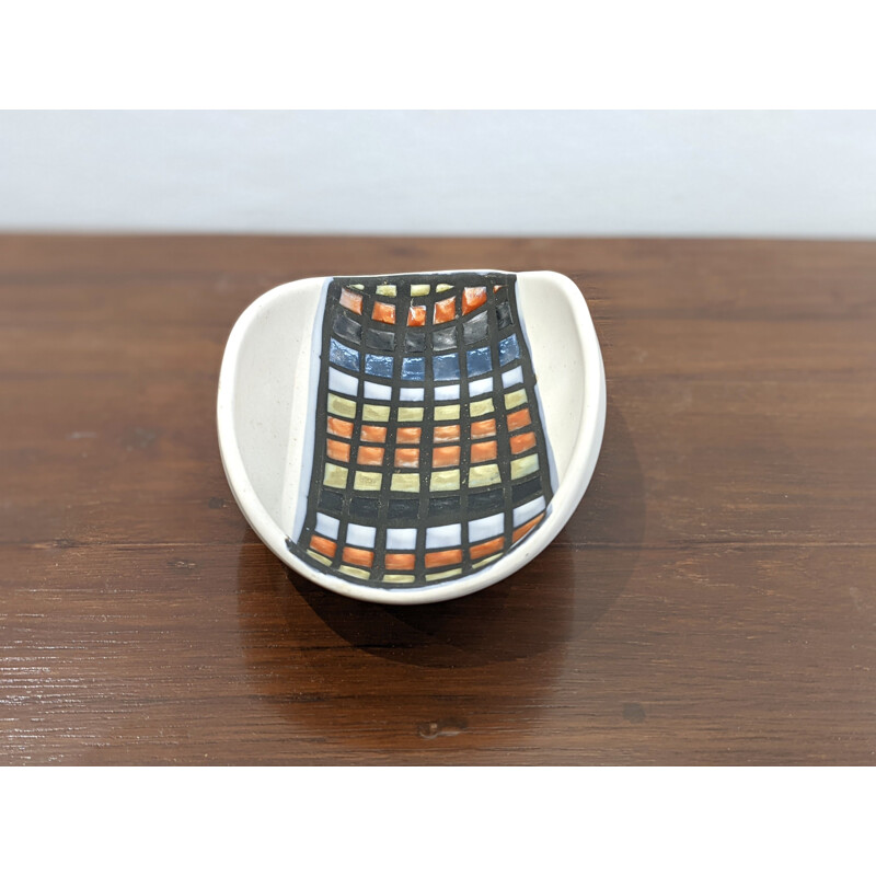 Vintage glazed ceramic bowl by Roger Capron, 1950s