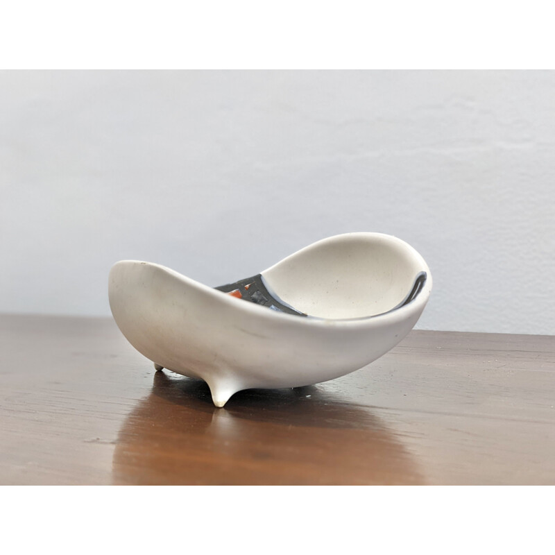 Vintage glazed ceramic bowl by Roger Capron, 1950s