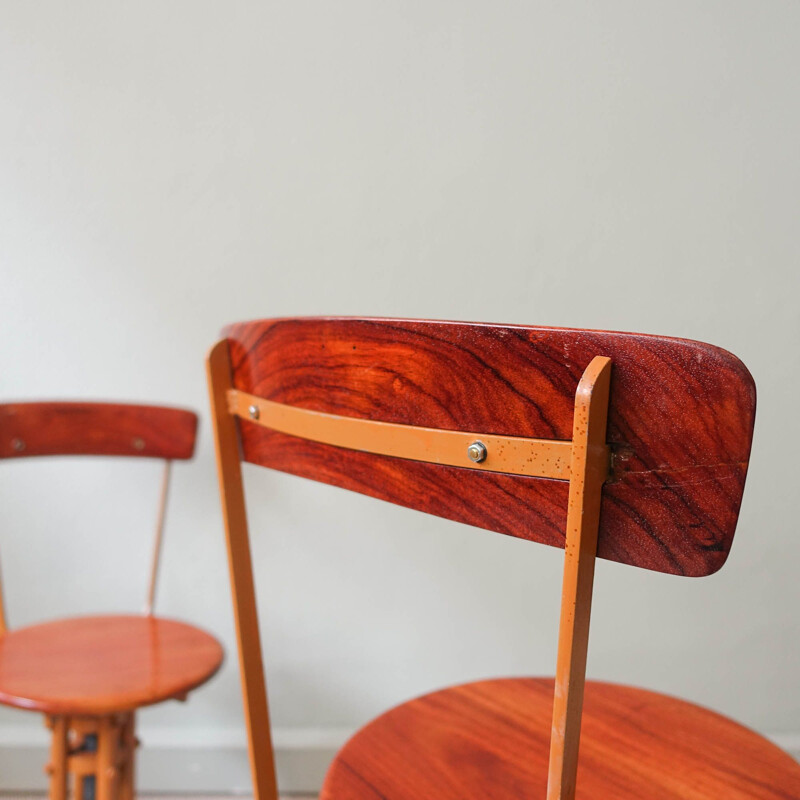 Set of 4 vintage Portuguese stools, Portugal 1950s