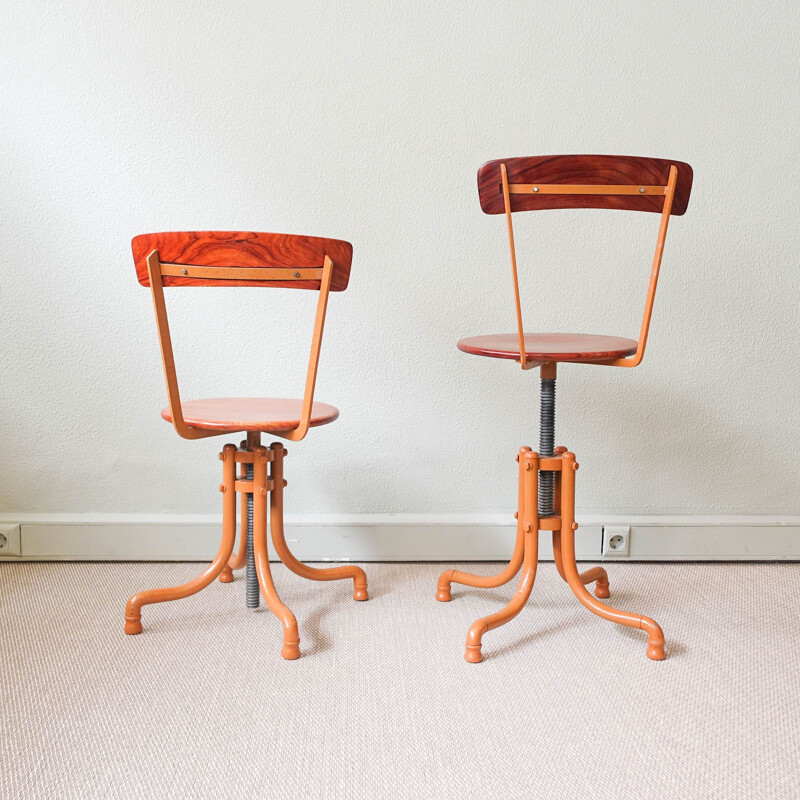 Set of 4 vintage Portuguese stools, Portugal 1950s