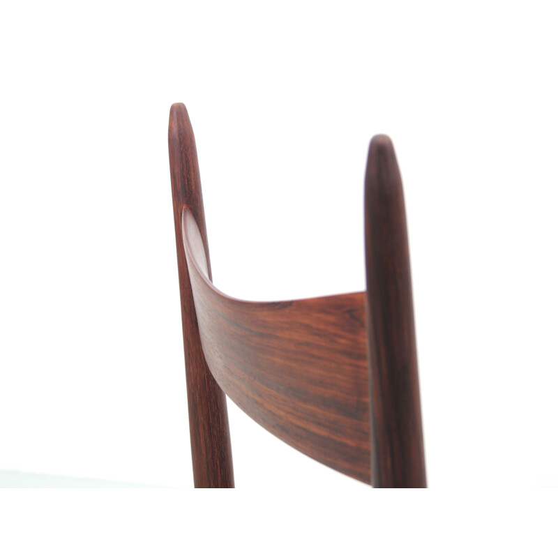 Set of 6 Scandinavian vintage chairs in Rio rosewood by Vestervig Eriksen for Tromborg Moblerfabrik