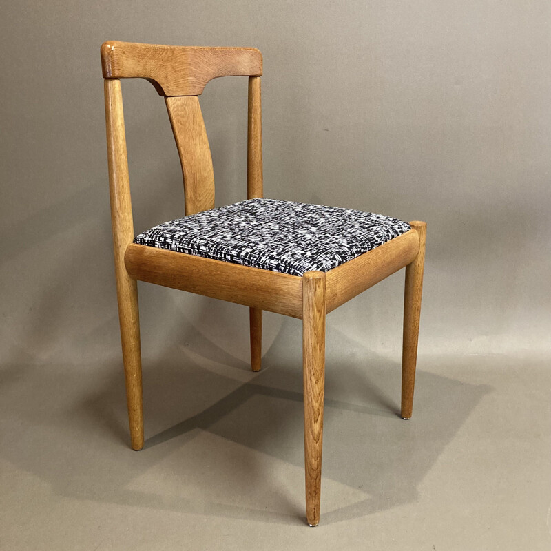 Set aus 4 skandinavischen Vintage-Stühlen aus Eiche, 1950