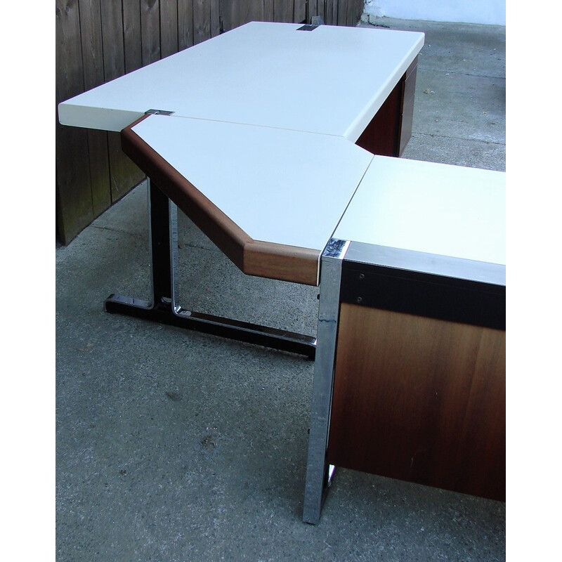 Bureau d'angle vintage Alex Linder avec rallonge