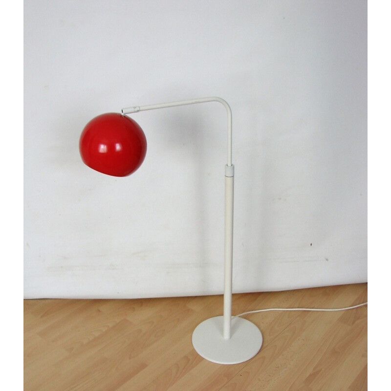 Vintage verstelbare vloerlamp van metaal en aluminium, 1970