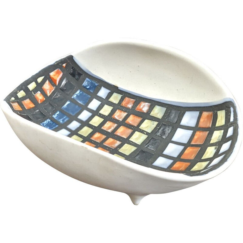 Vintage glazed ceramic bowl by Roger Capron, 1950s