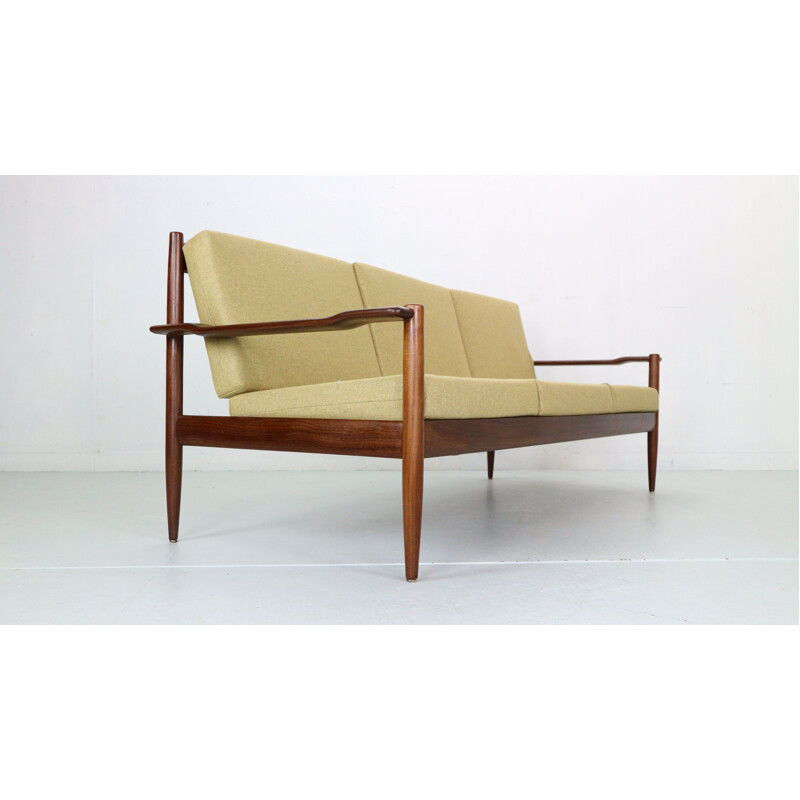 Vintage-Liege aus Teakholz und Polsterung von Walter Knoll für Knoll Antimott, Deutschland 1950