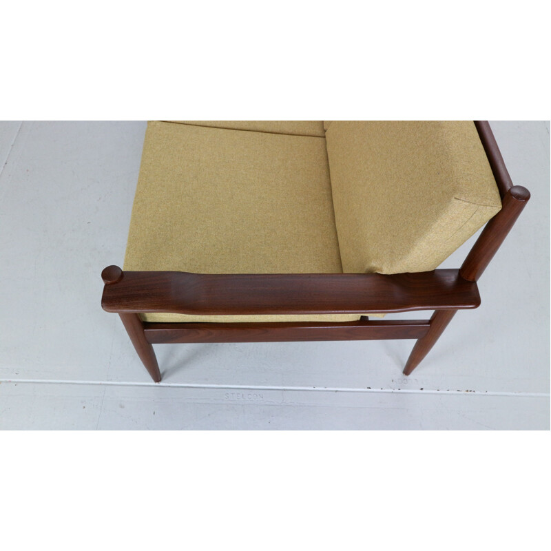 Vintage teak & upholstered daybed by Walter Knoll for Knoll Antimott, Germany 1950s