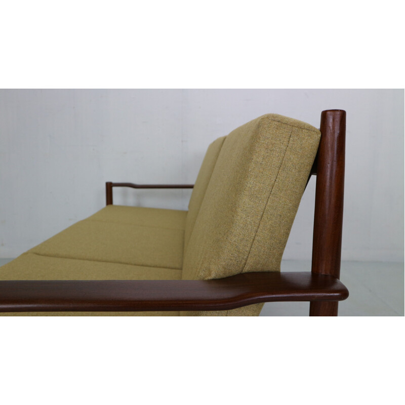 Vintage teak & upholstered daybed by Walter Knoll for Knoll Antimott, Germany 1950s