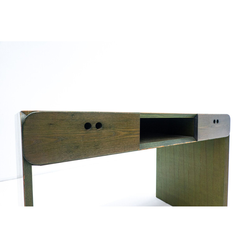 Vintage-Schreibtisch aus grünem Holz von Derk Jan de Vries, Niederlande 1960