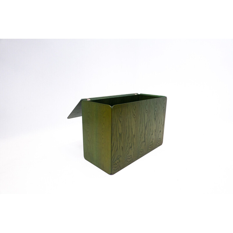 Mid-century green wooden chest by Derk Jan de Vries, Netherlands 1960s