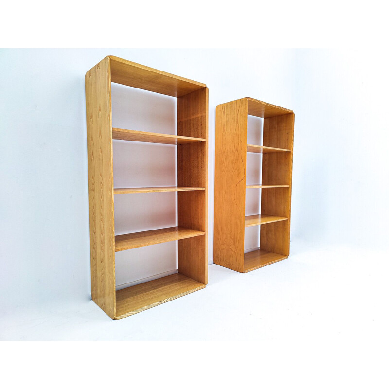 Pair of vintage wooden shelves by Derk Jan de Vries, Netherlands 1960