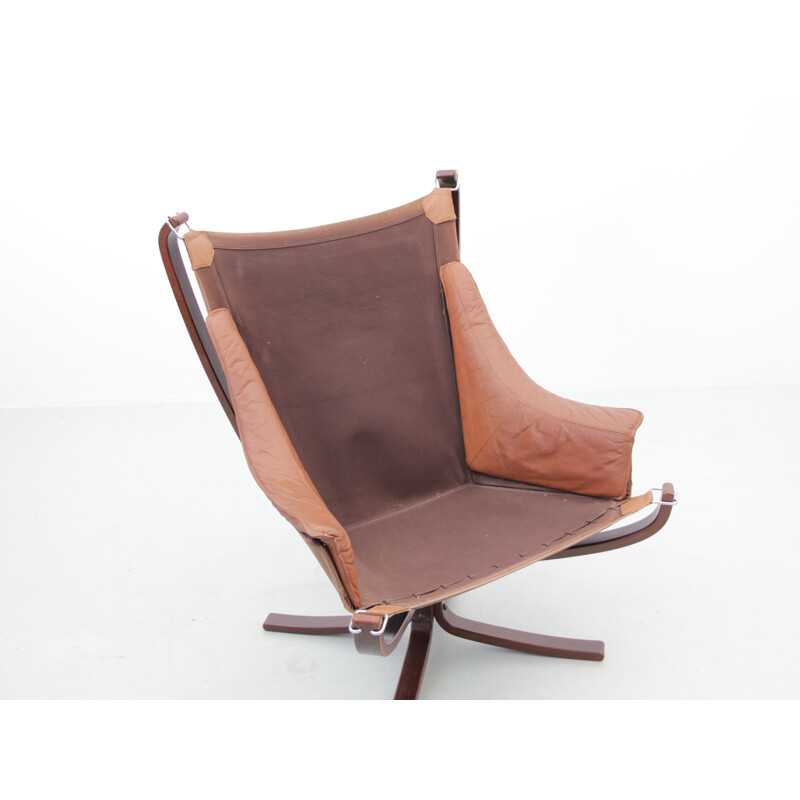 Paire de fauteuils scandinaves vintage modèle Falcon de Sigurd Russell, 1970