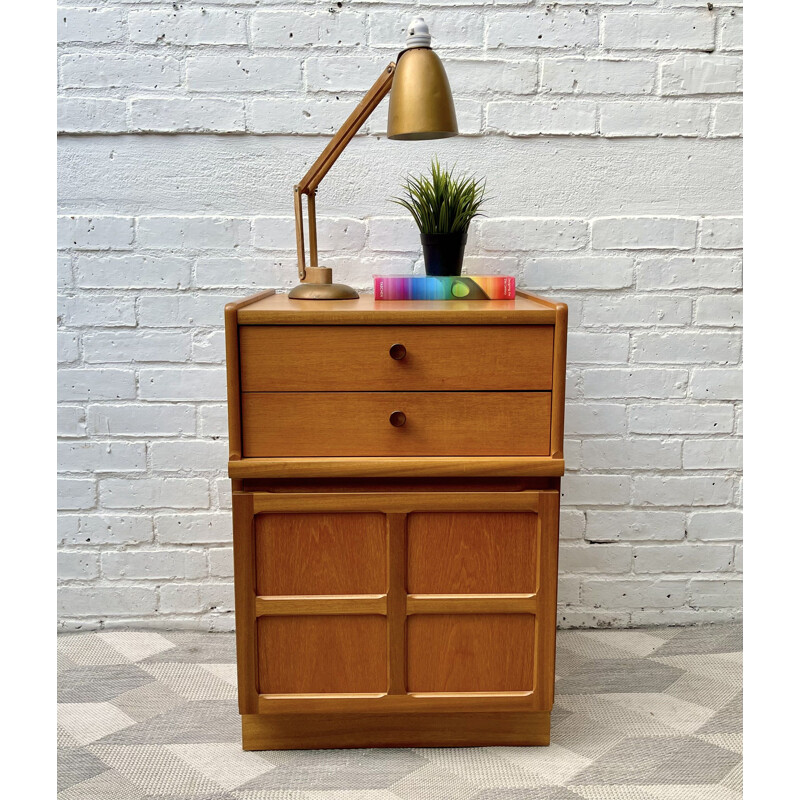 Vintage teak night stand with drawers by Nathan, UK