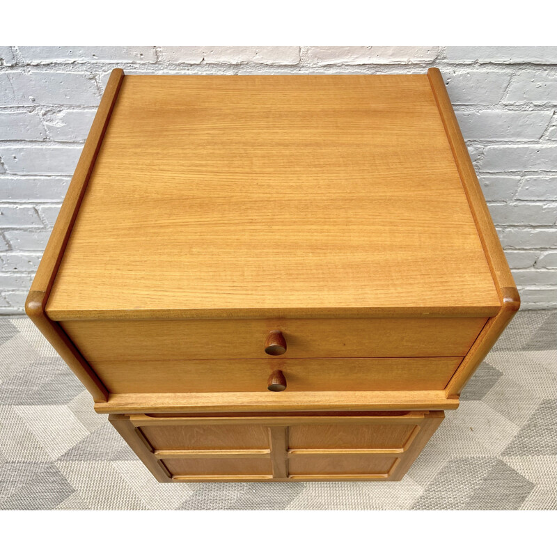 Vintage teak night stand with drawers by Nathan, UK