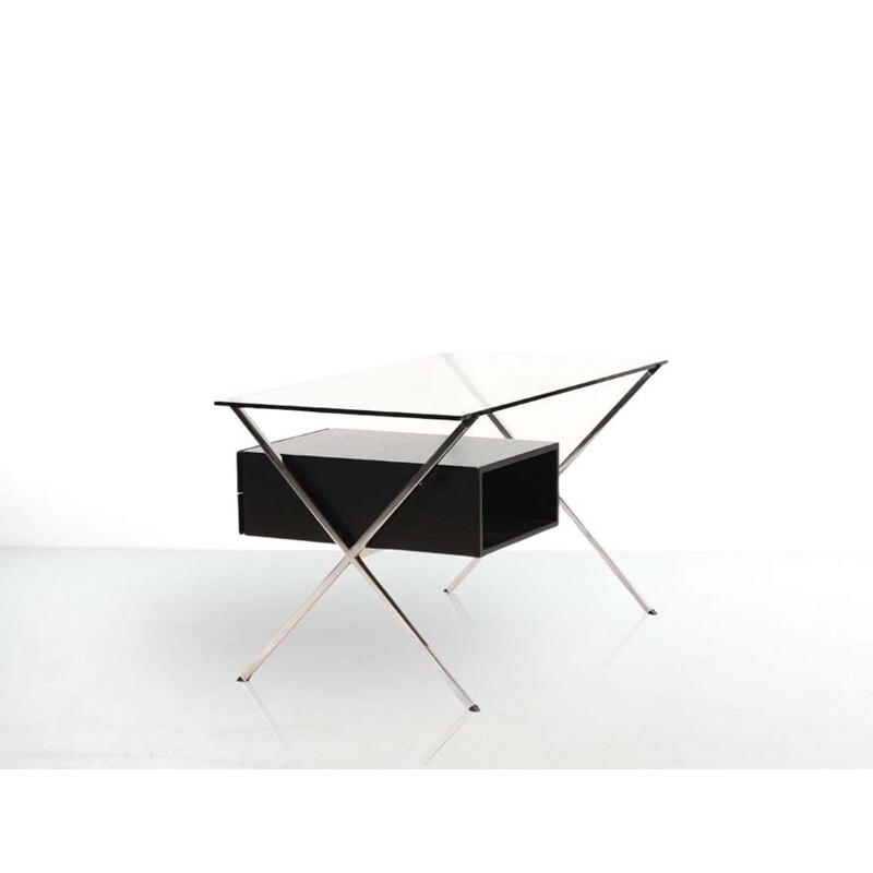 Vintage black drawer desk by Franco Albini for Knoll International, 1928