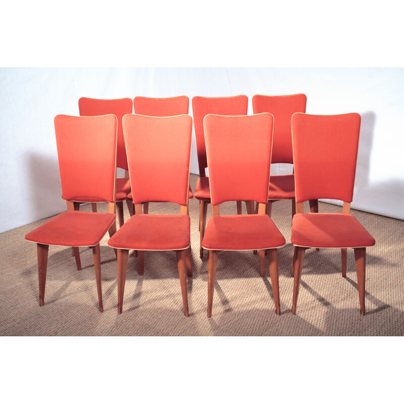 Set of 8 Scandinavian vintage chairs - 1960s