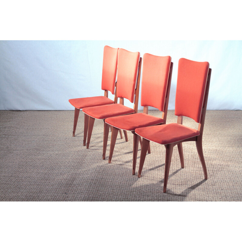 Set of 8 Scandinavian vintage chairs - 1960s