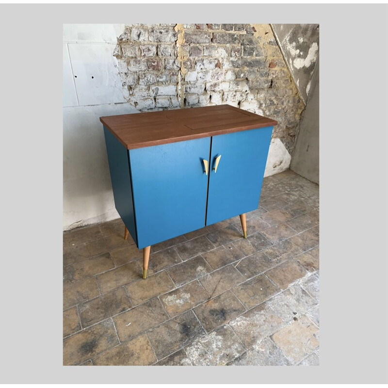 Vintage stained wood chest of drawers