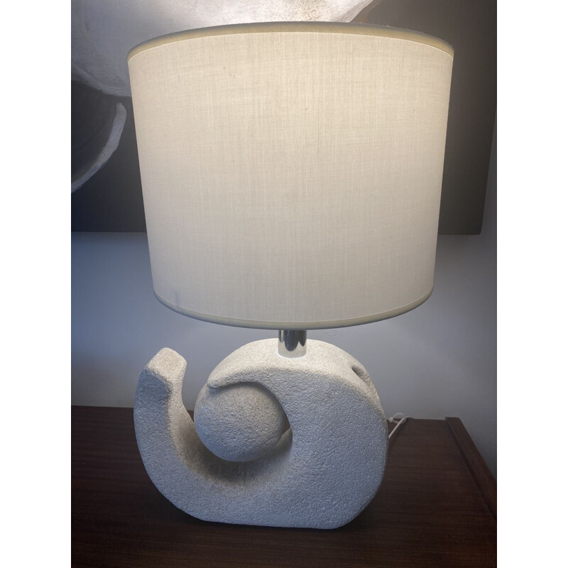 Lampe vintage en pierre du Gard Albert Tormos, 1970