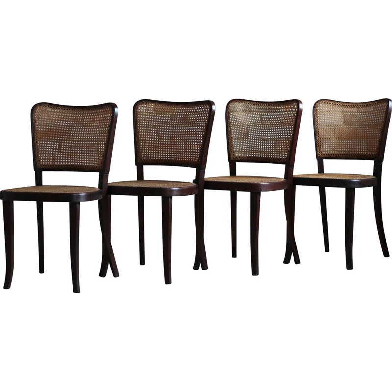 Ensemble de 4 chaises vintage de Thonet, 1940