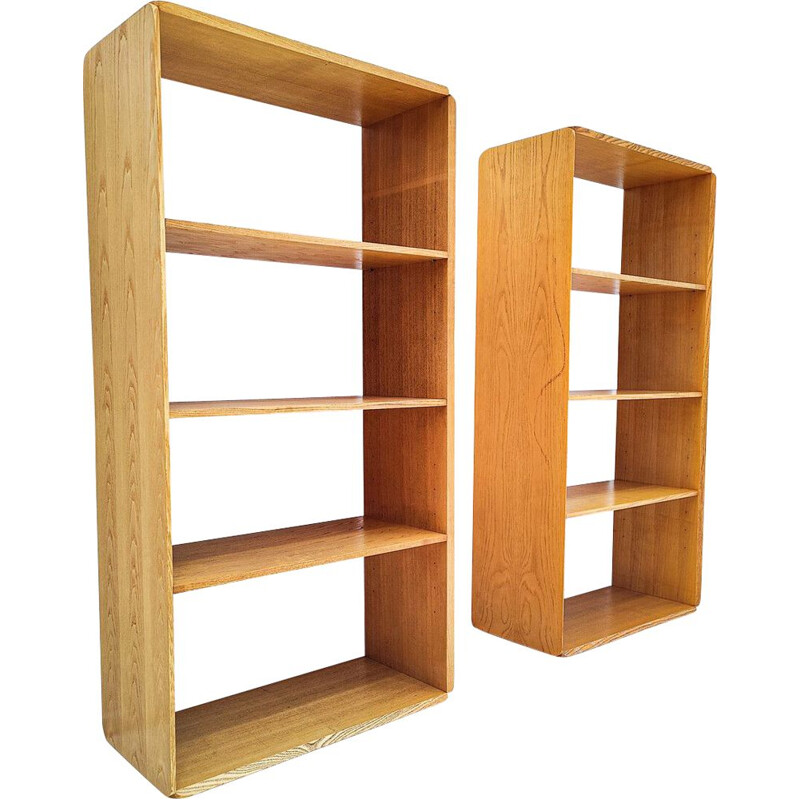 Pair of vintage wooden shelves by Derk Jan de Vries, Netherlands 1960