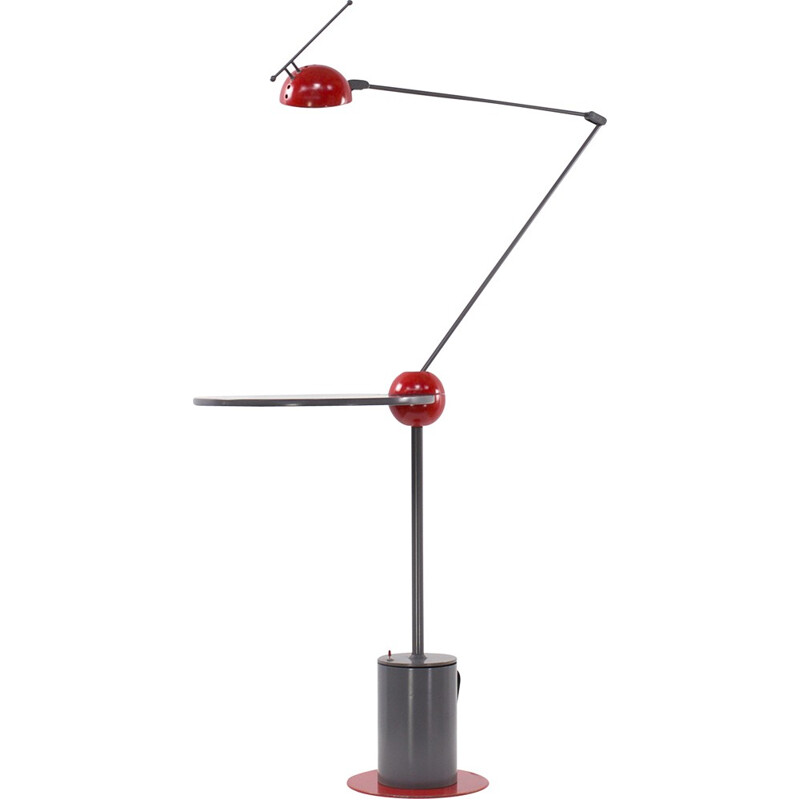 Halogen long arm table lamp in acrylic - 1980s