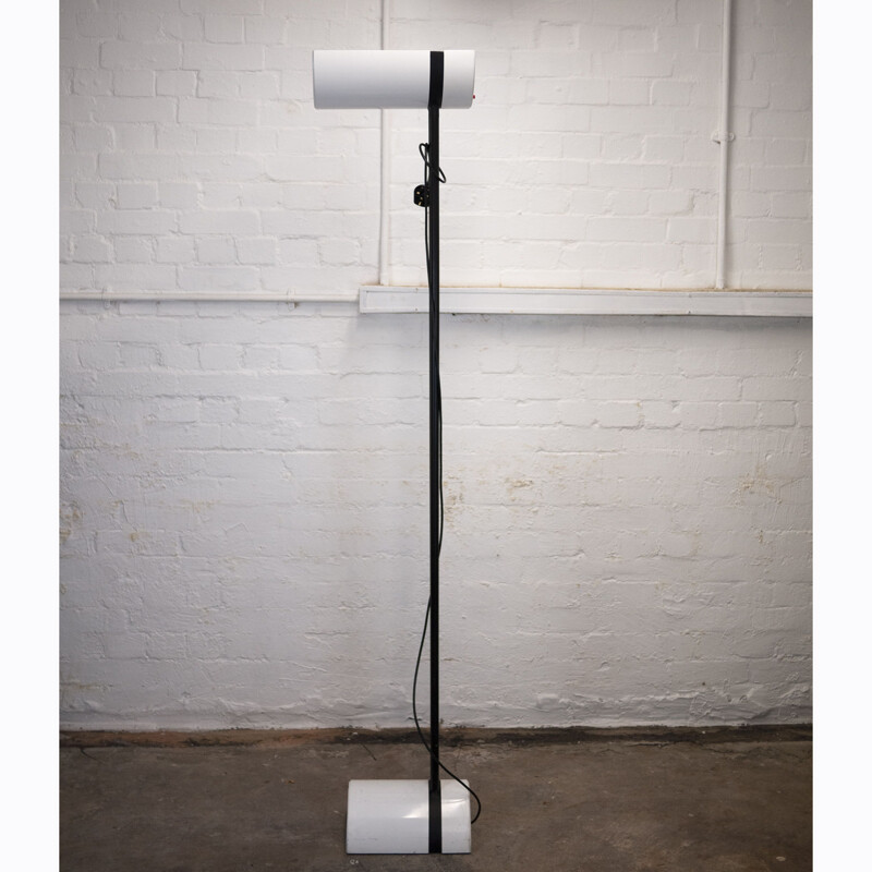 Vintage metal floor lamp with double stem, UK 1980