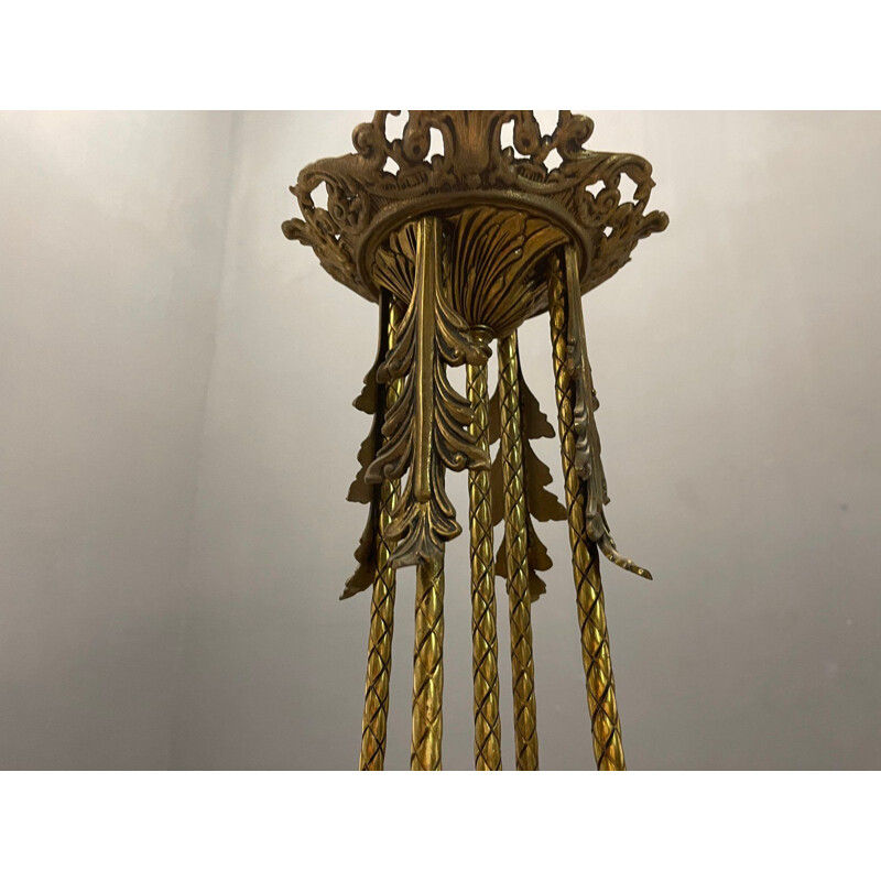 Araña vintage "Liberty" chapada en oro