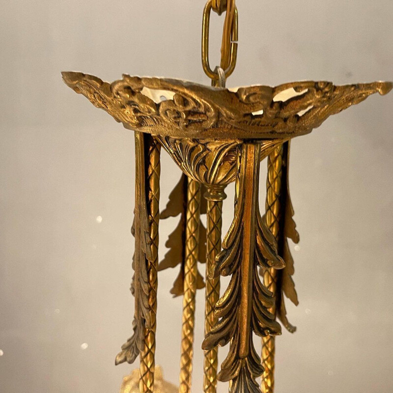 Araña vintage "Liberty" chapada en oro